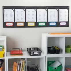 Wall Pockets With Labels - 1 Pocket Chart, 12 Cards -Children School Supplies S812080 1