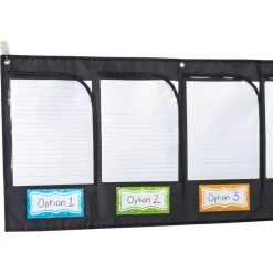 Wall Pockets With Labels - 1 Pocket Chart, 12 Cards -Children School Supplies S812080 2
