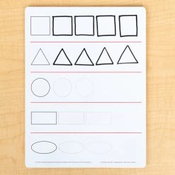 Numbers And Shapes, Non-Magnetic, 2-Sided Dry Erase Boards Set Of 6 9 Numbers And Shapes, Non-Magnetic, 2-Sided Dry Erase Boards Set Of 6 -Children School Supplies S812092 3