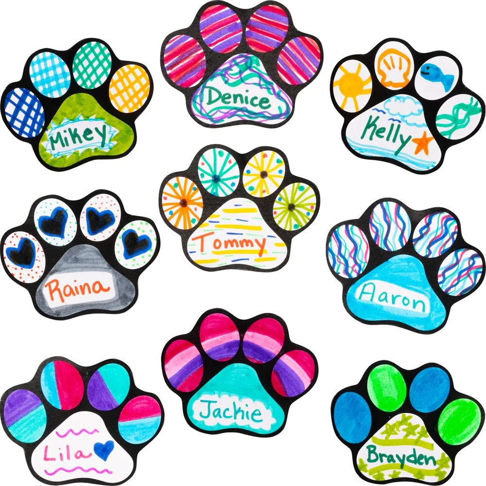 Ready-To-Decorate® Student Name Paw-Print Magnets - 32 Magnets 2 Ready-To-Decorate® Student Name Paw-Print Magnets - 32 Magnets - Image 2