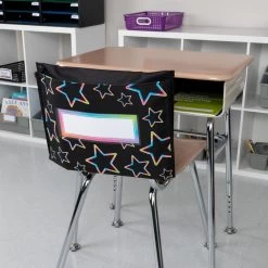 Neon Pop Store More® Deep-Pocket Chair Pockets - 6 Pack -Children School Supplies S812579 1