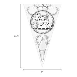 Ready-To-Decorate Got GRIT? Pennants 24 Pack 9 Ready-To-Decorate Got GRIT? Pennants 24 Pack -Children School Supplies S812643 2