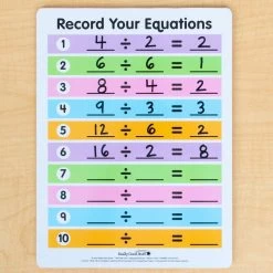 Math Facts Dry Erase Boards Multiplication And Division Set Of 6 -Children School Supplies S812686 2