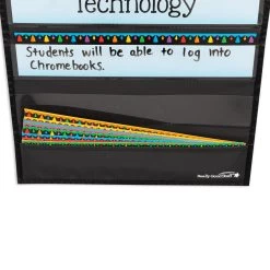 Daily Objectives Pocket Chart And Cards - 1 Pocket Chart, 38 Cards -Children School Supplies S812698 1