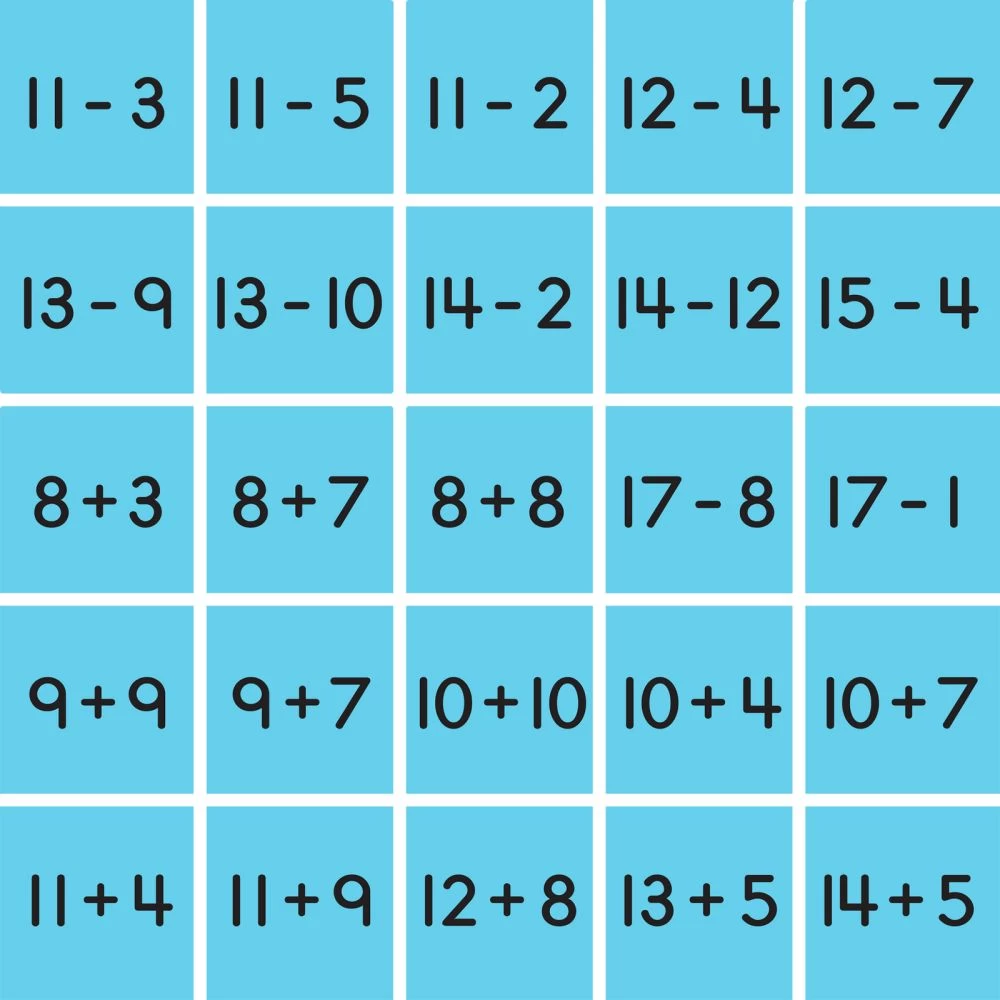 Addition And Subtraction Basic Facts Stacking Tiles - 100 Tiles 7 Addition And Subtraction Basic Facts Stacking Tiles - 100 Tiles - Image 7