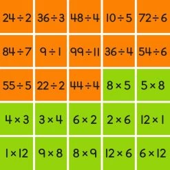 Multiplication And Division Basic Facts Stacking Tiles Game - 1 Game -Children School Supplies S812768 7