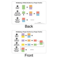 Teacher Demonstration Multiplying Proper Fractions Dry Erase Board - 1 Board -Children School Supplies S812860 4