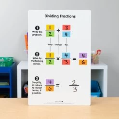 Teacher Demonstration Dividing And Comparing Fractions Dry Erase Board - 1 Board
