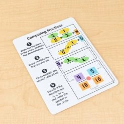 Teacher Demonstration Dividing And Comparing Fractions Dry Erase Board - 1 Board -Children School Supplies S812883 1