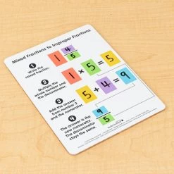Improper And Mixed Fractions Dry Erase Boards - 6 Boards -Children School Supplies S812887 4