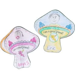 Really Good Stuff® Ready-to-Decorate Friendship Fairy 3-D Mushroom - 24 3D Mushrooms