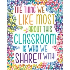 Really Good Stuff® The Thing We Like Most About This Classroom Poster Colorful Drops - 1 Poster
