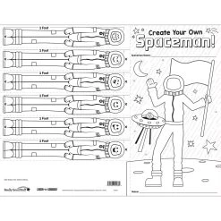 Ready-To-Decorate Spaceman Teaches Distancing Measurement Tool And Fasteners - 1 Multi-item Kit 12 Ready-To-Decorate Spaceman Teaches Distancing Measurement Tool And Fasteners - 1 Multi-item Kit -Children School Supplies S813163 4