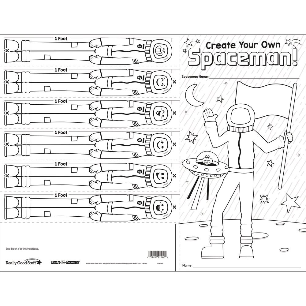 Ready-To-Decorate Spaceman Teaches Distancing Measurement Tool And Fasteners - 1 Multi-item Kit 6 Ready-To-Decorate Spaceman Teaches Distancing Measurement Tool And Fasteners - 1 Multi-item Kit - Image 6