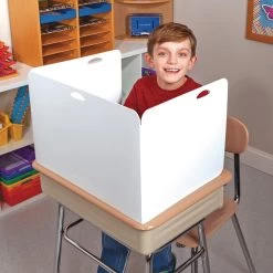 Durable Easy-Carry Plastic Privacy Shield With Handles -Children School Supplies S813237 1