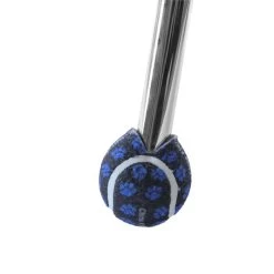 Quiet Chair Stay-Put Foot Covers - Set Of 24 - Paw Print - Blue