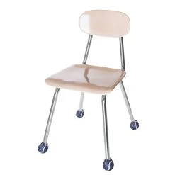 Quiet Chair Stay-Put Foot Covers - Set Of 24 - Paw Print - Blue -Children School Supplies S813320 1