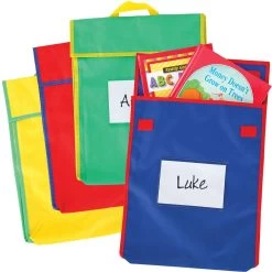 Really Good Stuff® Store More® Large Book Pouches - Primary Colors - Set Of 144