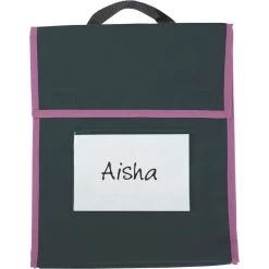 Store More® Medium Book Pouches - Black With Neon Trim - Set Of 36 -Children School Supplies S814408 2