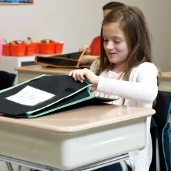 Store More® Medium Book Pouches - Black With Neon Trim - Set Of 36 -Children School Supplies S814408 5