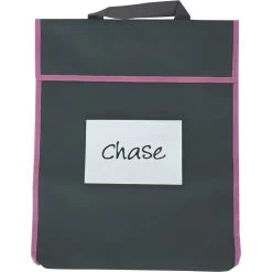 Store More® Large Book Pouches - Black With Neon Trim - Set Of 36 -Children School Supplies S814414 2