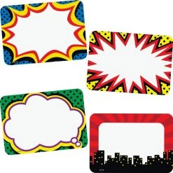 Superhero Name Tags/Labels - 36 Name Tags/labels