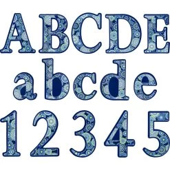 Blue Harmony Mandala Deco Letters - 217 Pieces
