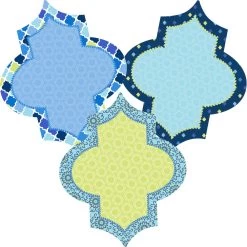 Blue Harmony Diamond Paper Cutouts - 72 Cutouts