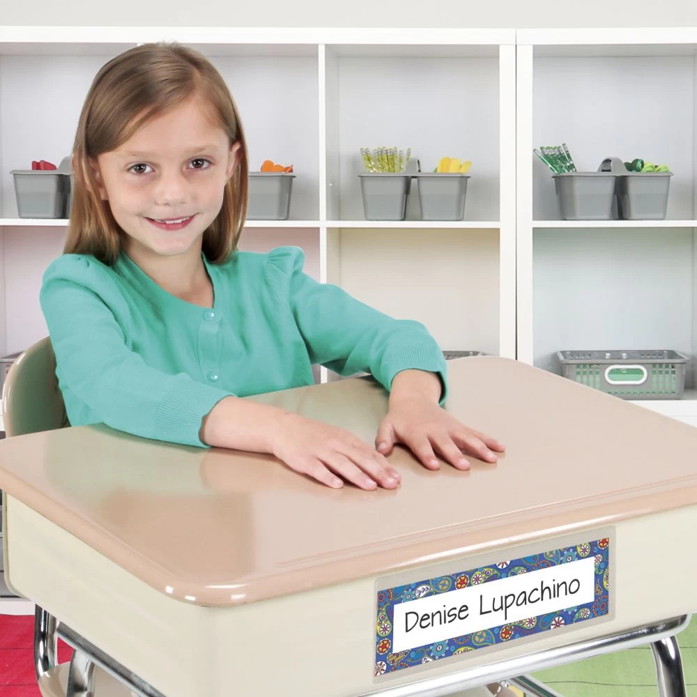 Really Good Stuff® Name Plate Self-Adhesive Vinyl Sleeves - Set Of 12 3 Really Good Stuff® Name Plate Self-Adhesive Vinyl Sleeves - Set Of 12 - Image 3