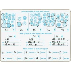 Time And Money Two-Sided Dry Erase Board Set -Children School Supplies S818786 1