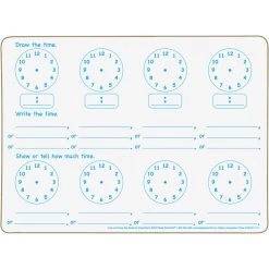 Time And Money Two-Sided Dry Erase Board Set -Children School Supplies S818786 2