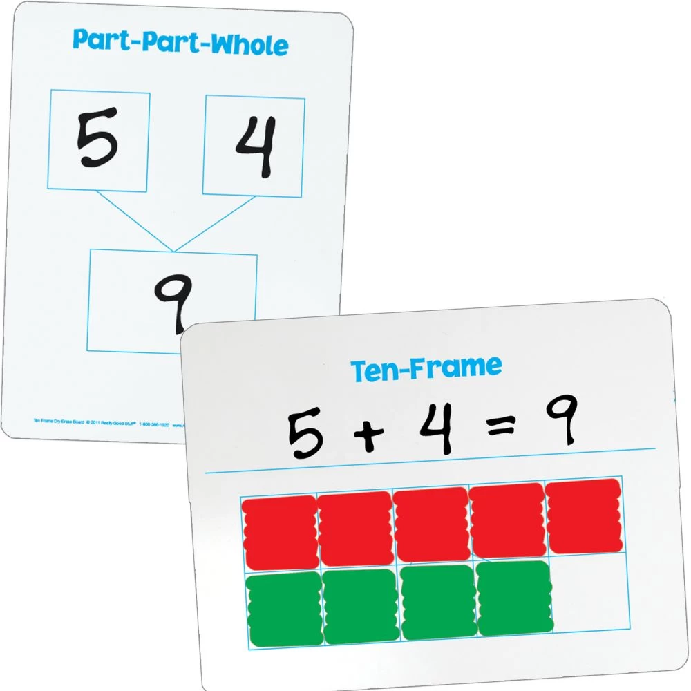 Ten-Frame And Part-Part-Whole Two-Sided Dry Erase Board Set 1 Ten-Frame And Part-Part-Whole Two-Sided Dry Erase Board Set