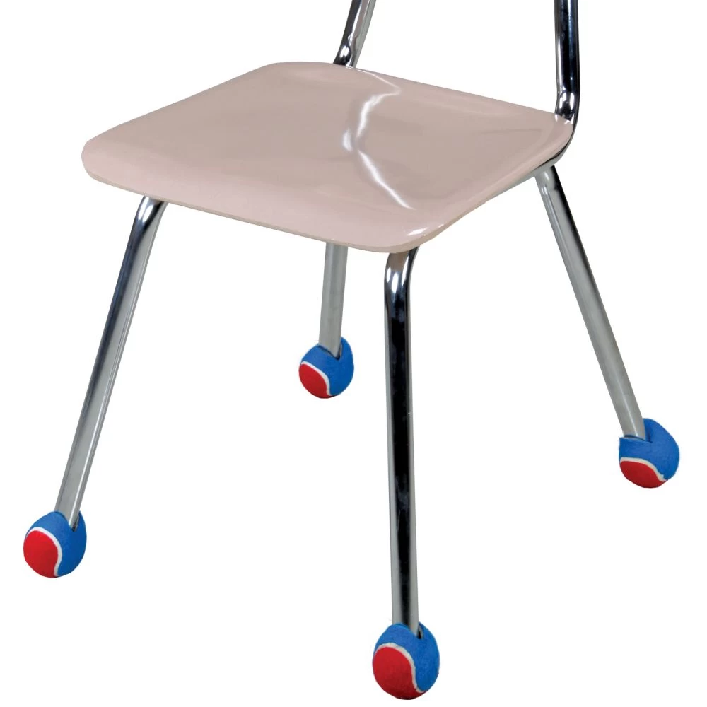 Quiet Chair Stay-Put Foot Covers - Set Of 24 - Red/Blue 5 Quiet Chair Stay-Put Foot Covers - Set Of 24 - Red/Blue - Image 5