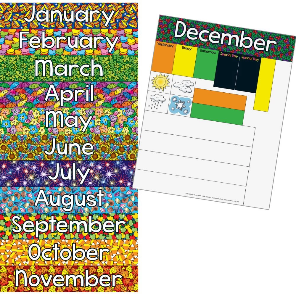 Really Good Stuff® All About Today Pocket Chart™ - 1 Pocket Chart And Cards 9 Really Good Stuff® All About Today Pocket Chart™ - 1 Pocket Chart And Cards - Image 9