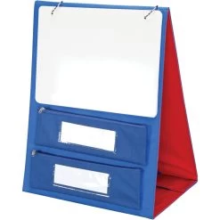 Desktop Stand With Flip Magnetic Boards And Storage Pockets - 1 Stand, 3 Boards