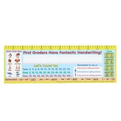 Zaner-Bloser First Grade Two-Sided Cardstock Desktop Helpers™ With Testing Inserts - Set Of 12
