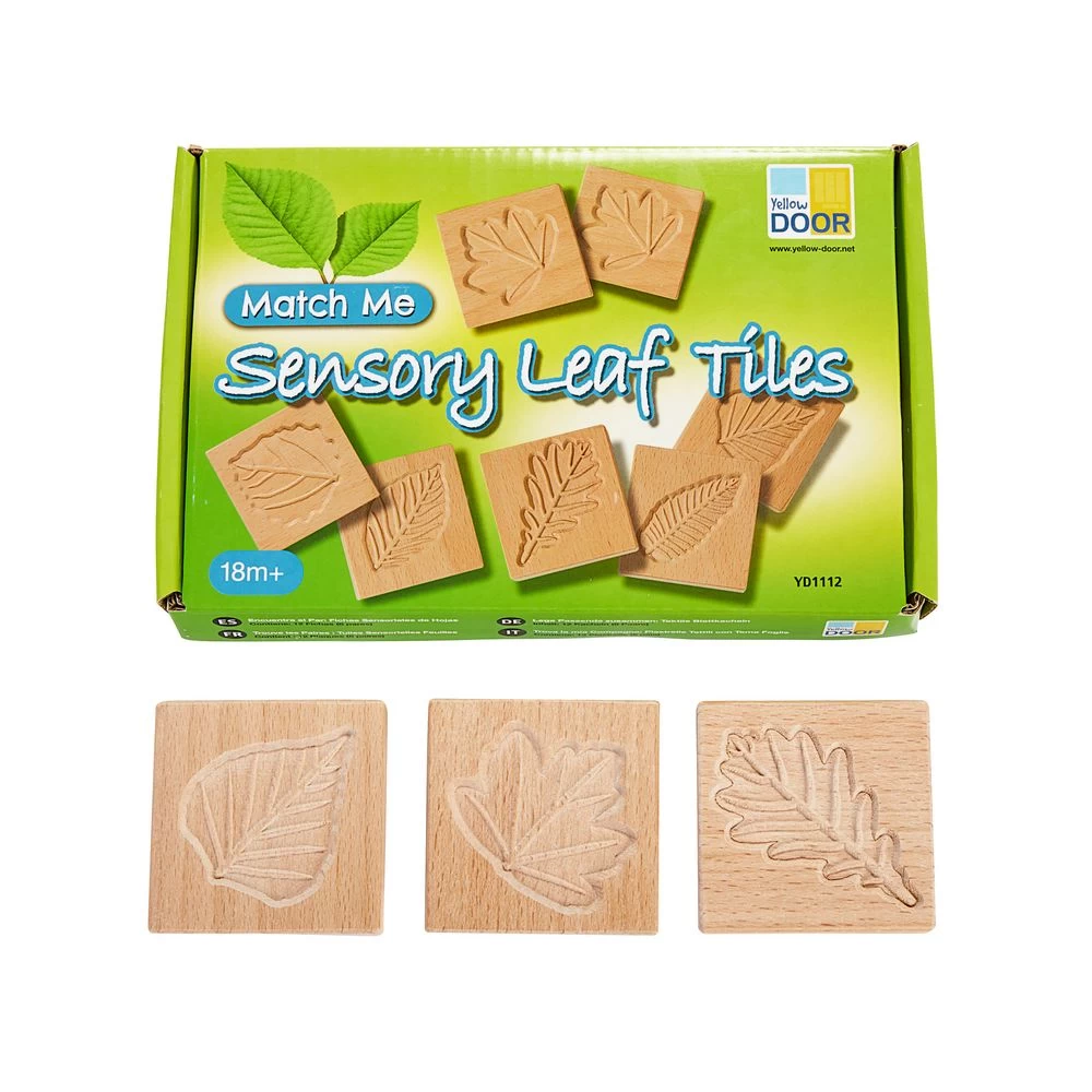 Sustainably Sourced Beechwood Match Me Sensory Leaf Tiles 2 Sustainably Sourced Beechwood Match Me Sensory Leaf Tiles - Image 2