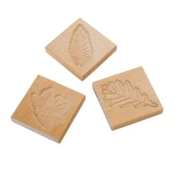 Sustainably Sourced Beechwood Match Me Sensory Leaf Tiles 6 Sustainably Sourced Beechwood Match Me Sensory Leaf Tiles -Children School Supplies S821894 1