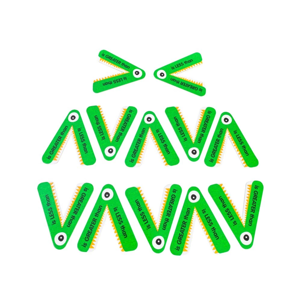 Really Good Stuff® Greater Than Or Less Than Student Manipulatives - Set Of 12 Gators 1 Really Good Stuff® Greater Than Or Less Than Student Manipulatives - Set Of 12 Gators