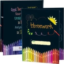 Homework Tri-Fold 3-Pocket Folders - 12 Folders