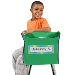 Store More® Deep-Pocket Chair Pockets - 36 Pack - Green/ Blue -Children School Supplies S822717 1