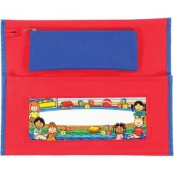 Early Childhood Deluxe Chair Pockets With Pencil Case- 36 Pack - Red/Blue -Children School Supplies S823504 1