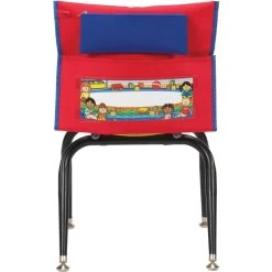 Early Childhood Deluxe Chair Pockets With Pencil Case- 36 Pack - Red/Blue -Children School Supplies S823504 2