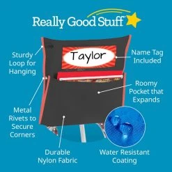 Grouping Chair Pockets Black - 48 Pack - 4 Group Colors -Children School Supplies S823517 2