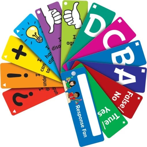 Student Response Fans - 12 Fans -Children School Supplies S823523