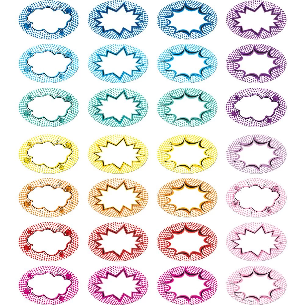 Student Name Superhero Burst Magnets - 32 Magnets 2 Student Name Superhero Burst Magnets - 32 Magnets - Image 2