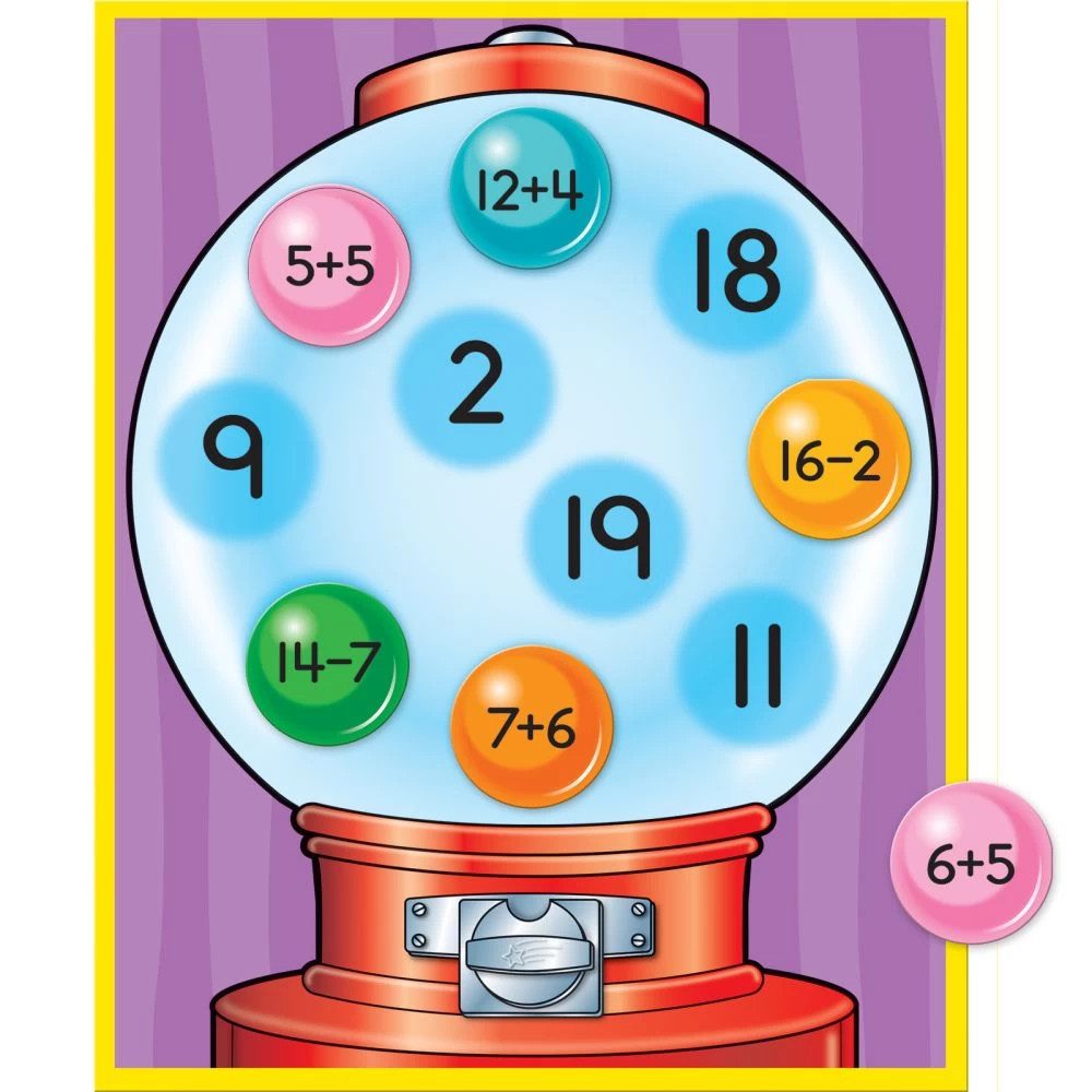 Addition And Subtraction Through 20 Gumball Facts Game - 4 Mats, 80 Chips 4 Addition And Subtraction Through 20 Gumball Facts Game - 4 Mats, 80 Chips - Image 4