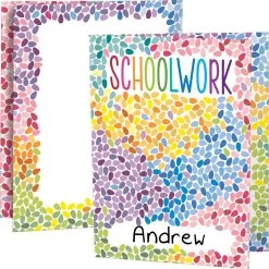 Colorful Drops Schoolwork Tri-Fold 3-Pocket Folders - 12 Folders