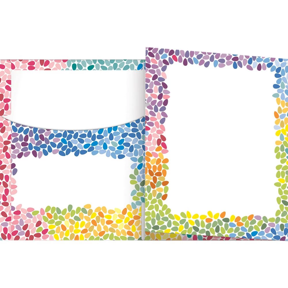 Colorful Drops Schoolwork Tri-Fold 3-Pocket Folders - 12 Folders 2 Colorful Drops Schoolwork Tri-Fold 3-Pocket Folders - 12 Folders - Image 2