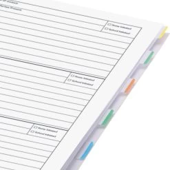 Parent Contact Record Book - Couture Style - 1 Record Book, 49 Tabs -Children School Supplies S824009 1